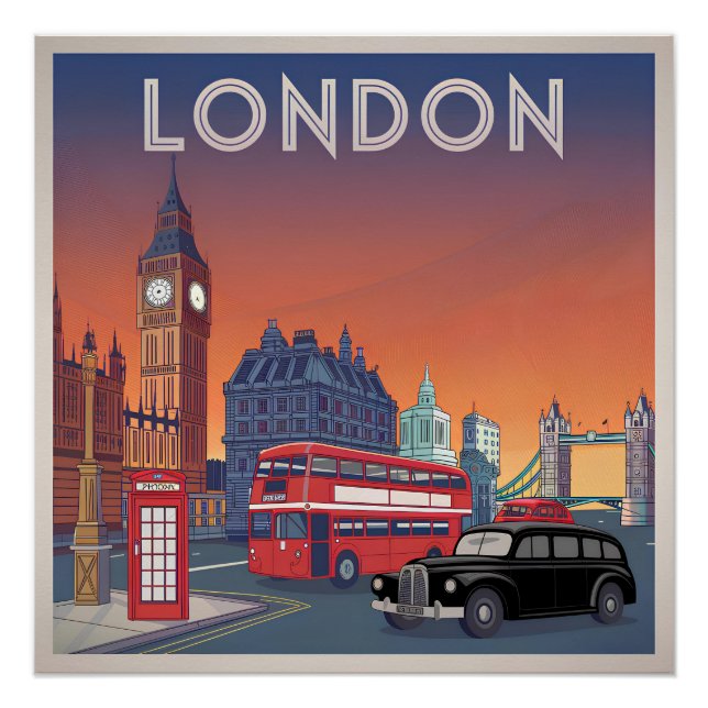 Póster Gran Bretaña de Londres (Anverso)