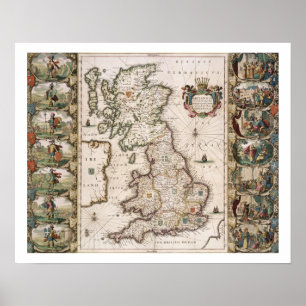 Póster Gran Bretaña tal como fue concebida en el time del