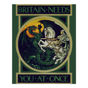 Póster Gran Bretaña te necesita de inmediato – St. George