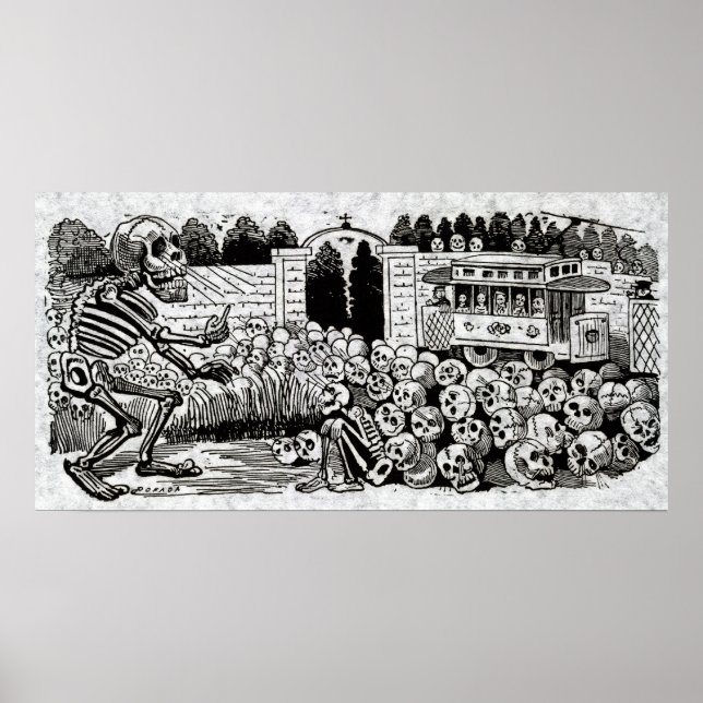 Póster Gran Calavera Eléctrica (Frente)