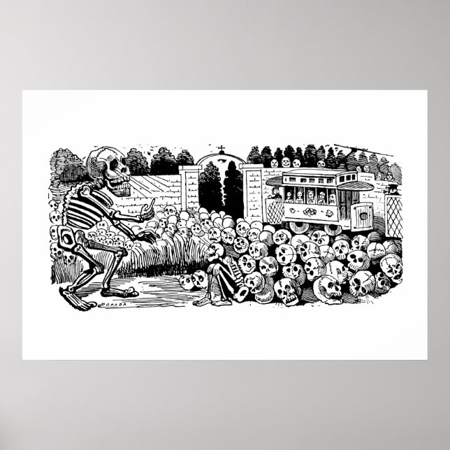 Póster Gran Calavera Eléctrica de José Guadalupe Posada (Frente)