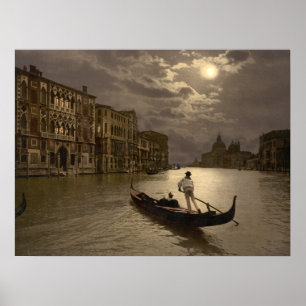 Póster Gran Canal de Moonlight II Venecia, archivo impres