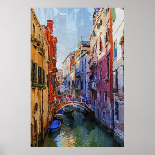 Póster Gran canal de Venecia, italia