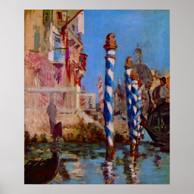 Póster Gran Canal de Venecia por Edouard Manet (Frente)