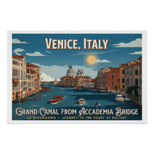 Póster Gran Canal desde el Puente de la Academia, Venecia