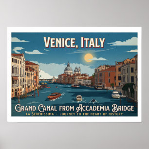 Póster Gran Canal desde el Puente de la Academia, Venecia