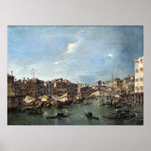 Póster Gran Canal Francesco Guardi con Rialto