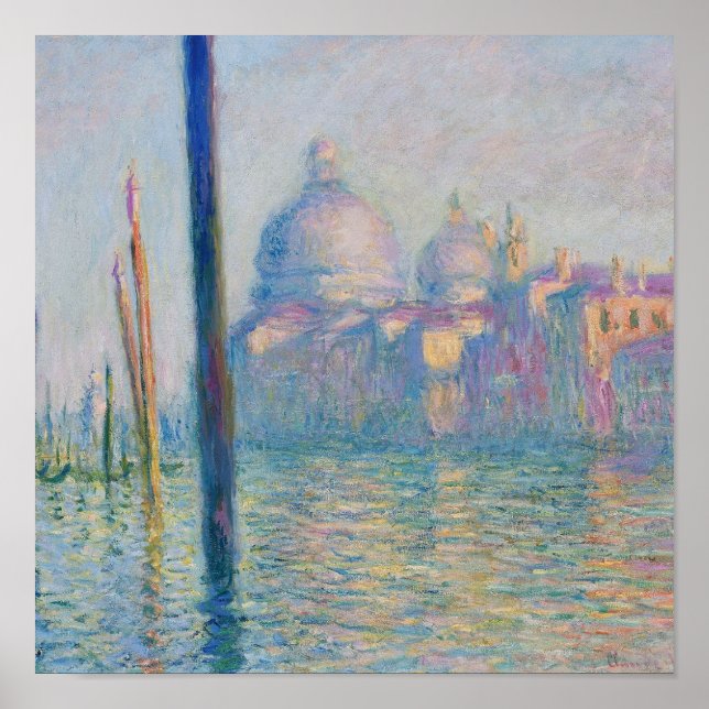 Póster Gran Canal Monet Venecia Italia Pintura clásica (Frente)