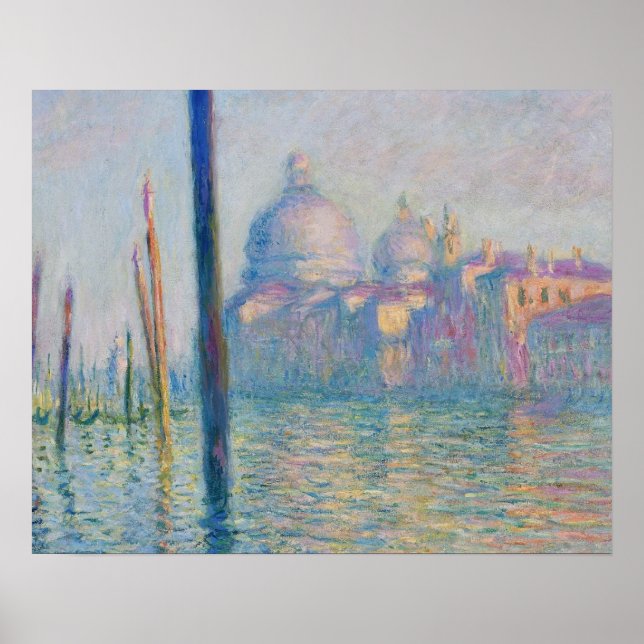 Póster Gran Canal Monet Venecia Italia Pintura clásica (Frente)