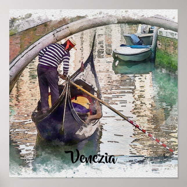 Póster Gran Canal, Venecia, Italia Poster de Diseño (Frente)