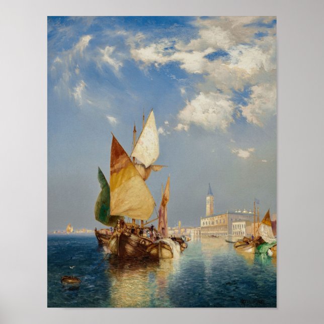 Póster Gran Canal, Venecia por Thomas Moran Print (Frente)