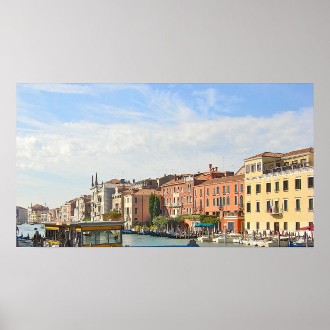 Póster Gran Canal Viviendas, Venecia, Italia - Fotografía (Frente)