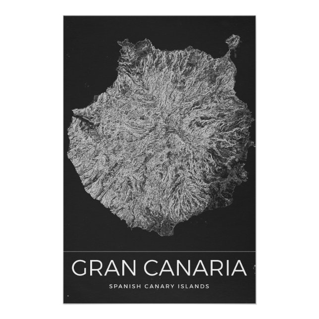 Póster Gran Canaria Vintage Travel Map (Anverso)