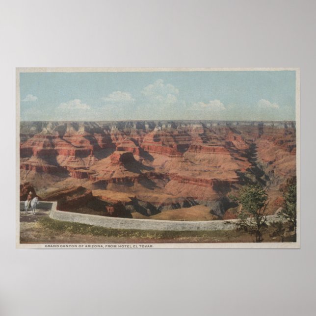 Póster Gran Cañón, Arizona - Vista del cañón desde el hot (Frente)