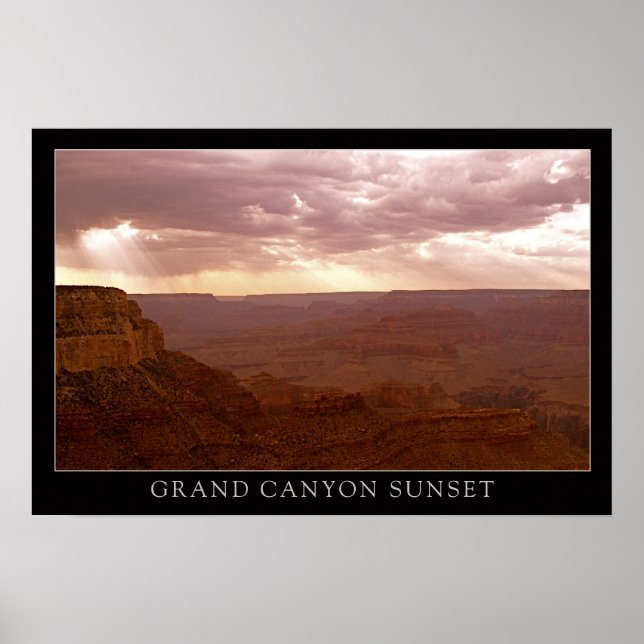 Póster Gran Cañón del atardecer (Frente)