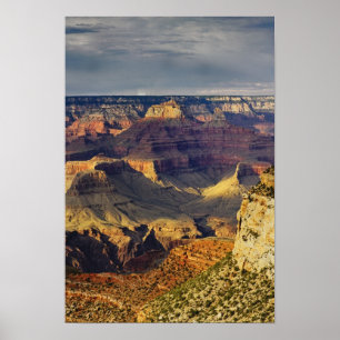 Póster Gran Cañón desde el borde sur al atardecer,