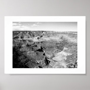 Póster Gran Cañón Horizonte Fotografía en blanco y negro