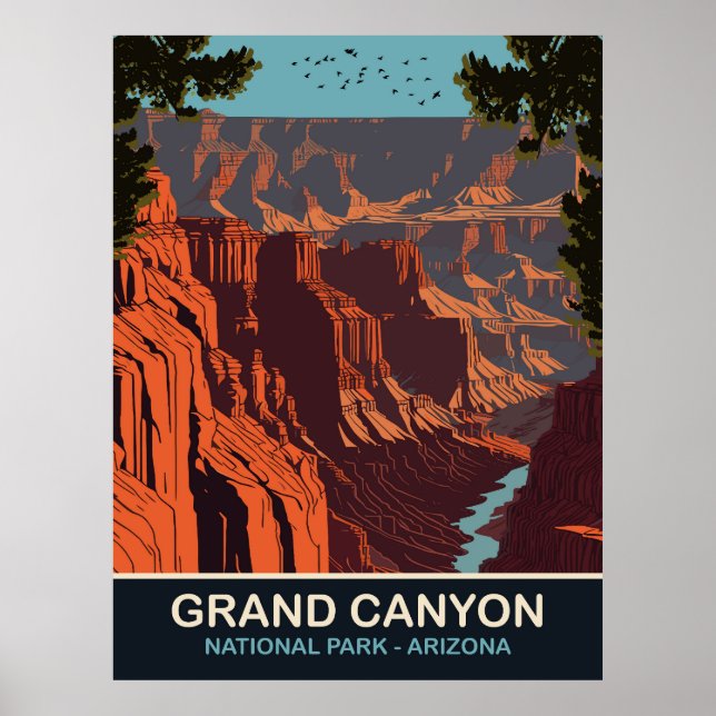Póster Gran Cañón, Parque Nacional, Arizona, Viajes (Frente)