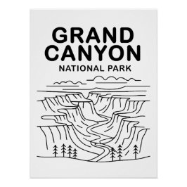 Póster Gran Cañón Parque Nacional de Arte