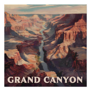 Póster Gran Cañón USA vintage