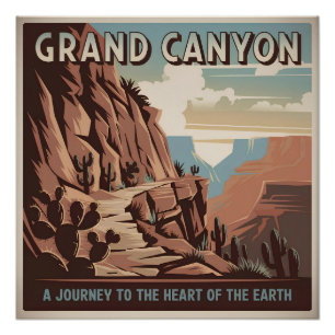 Póster Gran Cañón USA vintage