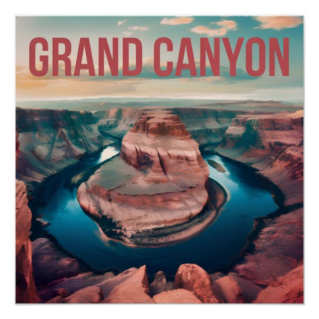 Póster Gran Cañón USA vintage (Anverso)