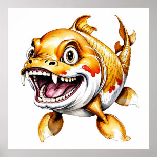 Póster Gran carpa Koi - Imágenes de archivo