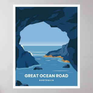 Póster Gran carretera oceánica de Australia