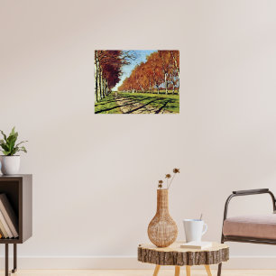 Póster Gran carretera, soleado día de otoño