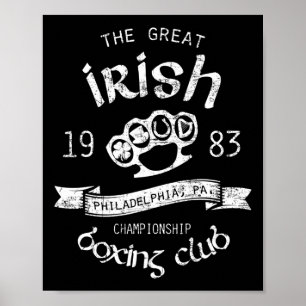 Póster Gran club de boxeo irlandés en Filadelfia