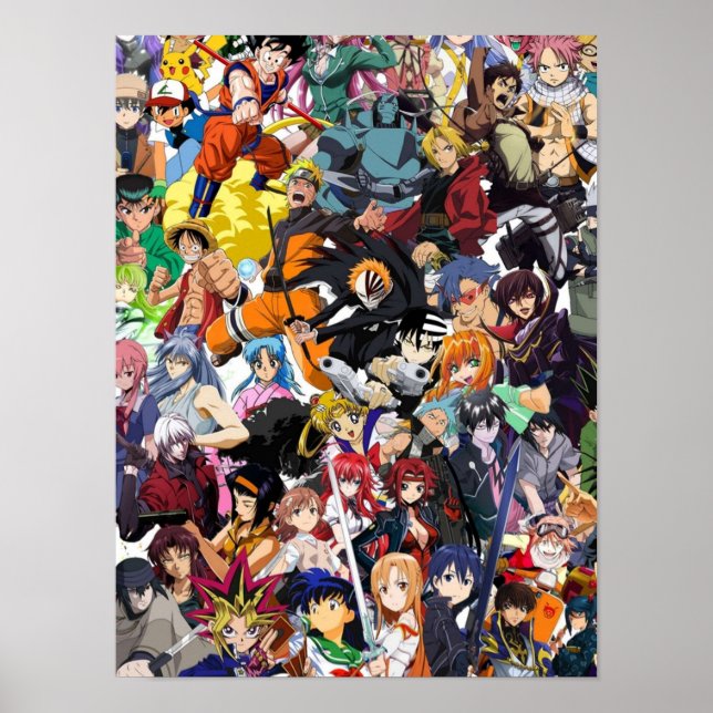 Póster Gran Collage de Anime (Frente)