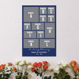 Póster Gran Collage de Fotos Memorial con tus fotos