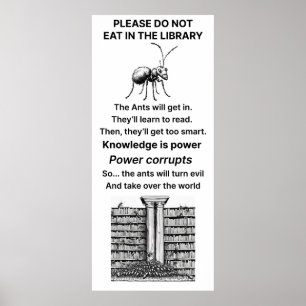 Póster Gran Comida En El Poster De La Biblioteca
