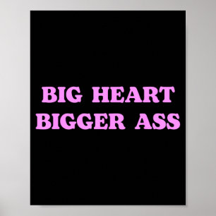 Póster Gran corazón más grande humor sarcástico chiste ci