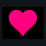 Póster Gran Corazón Rosa<br><div class="desc">Gran corazón rosado. Luminoso,  alegre y divertido. Qué divertido.</div>