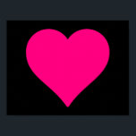 Póster Gran Corazón Rosa<br><div class="desc">Gran corazón rosado. Luminoso,  alegre y divertido. Qué divertido.</div>