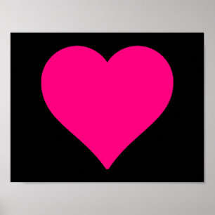 Póster Gran Corazón Rosa