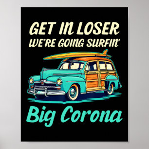 Póster Gran Corona Del Mar Playa Surf Girl Mujeres Hombre