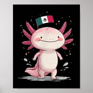 Póster Gran Costuma Axolotl Sonriente