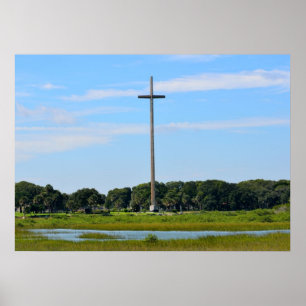 Póster Gran cruz en St Augustine, la Florida