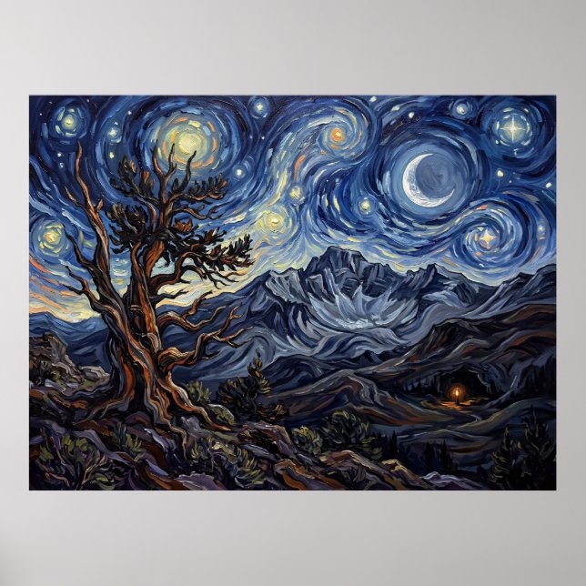 Póster Gran Cuenca Noche Estrellada (Frente)