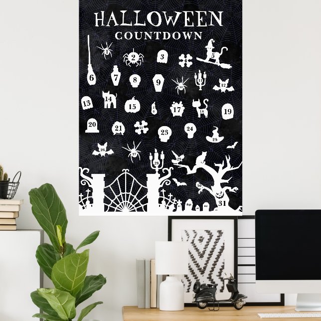 Póster Gran cuenta atrás de Halloween (Oficina en casa)