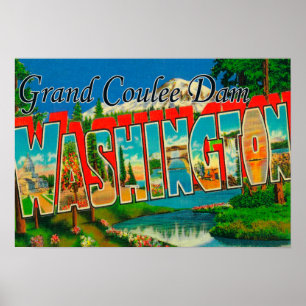 Póster Gran Culebra, Washington - Letra grande