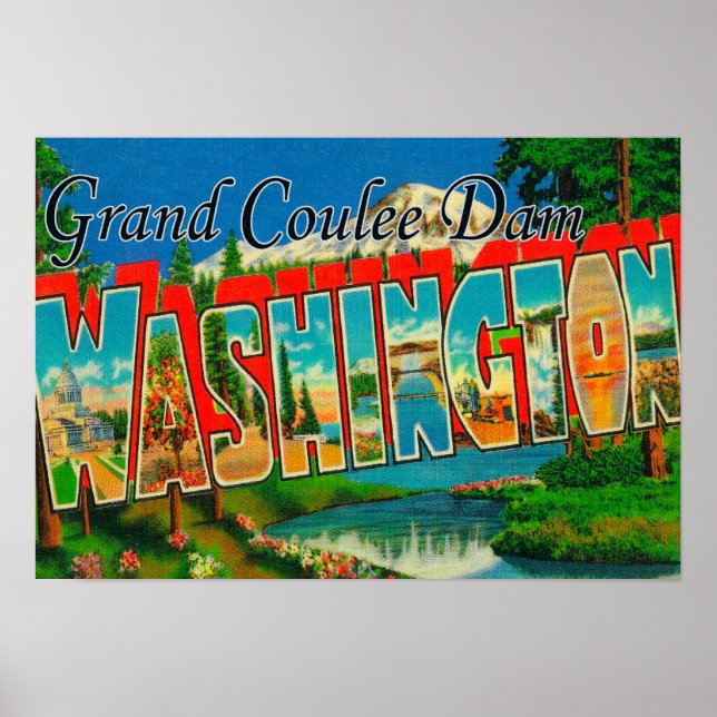 Póster Gran Culebra, Washington - Letra grande (Frente)
