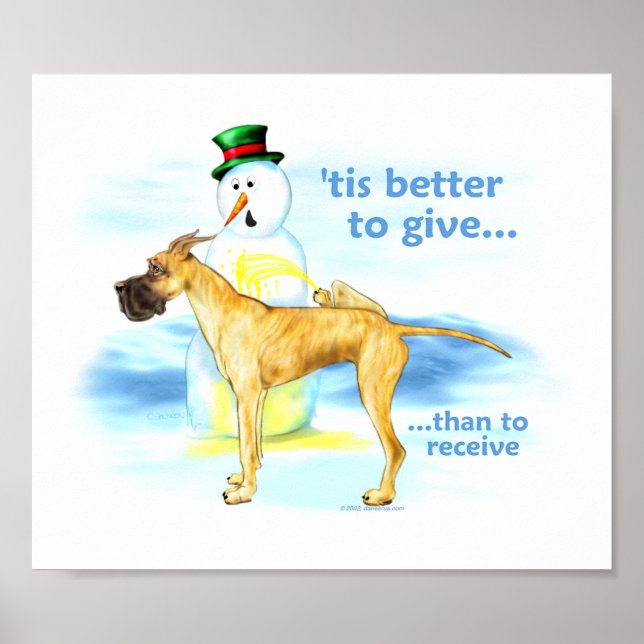 Póster Gran Dane BTG Brindle (Frente)