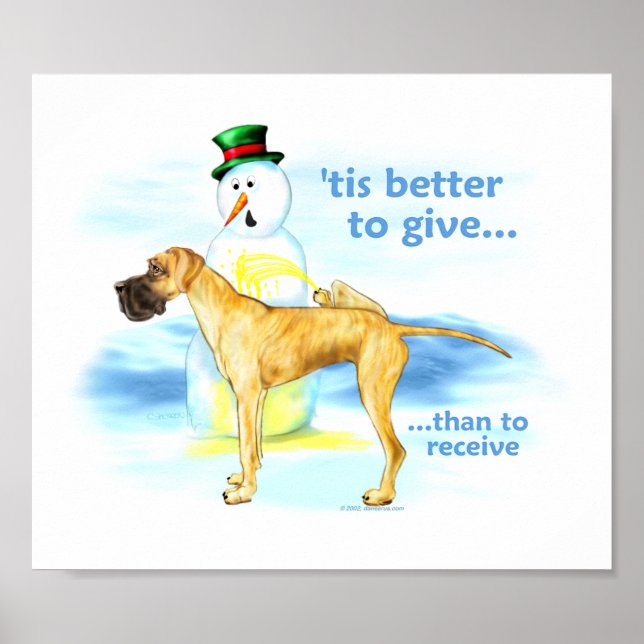 Póster Gran Dane BTG Brindle UC (Frente)