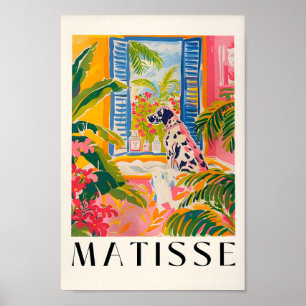 Póster Gran Dane En Bañera, Funny Baño Pared Art, Do