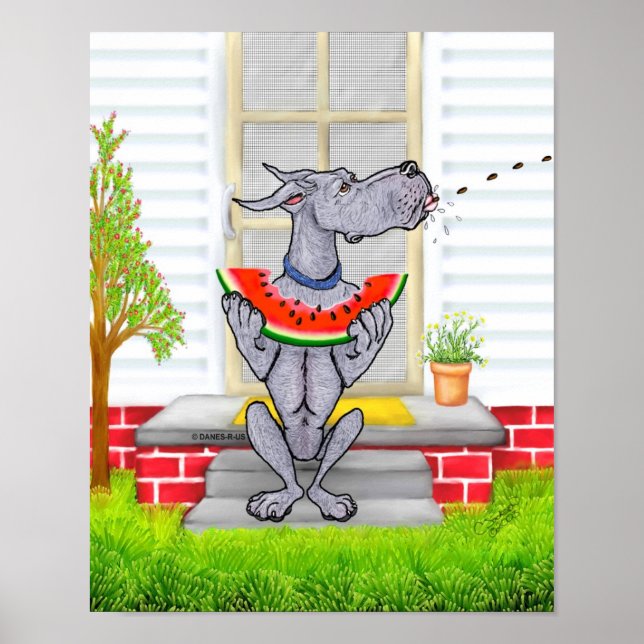 Póster Gran Dane SPIT Blue (Frente)