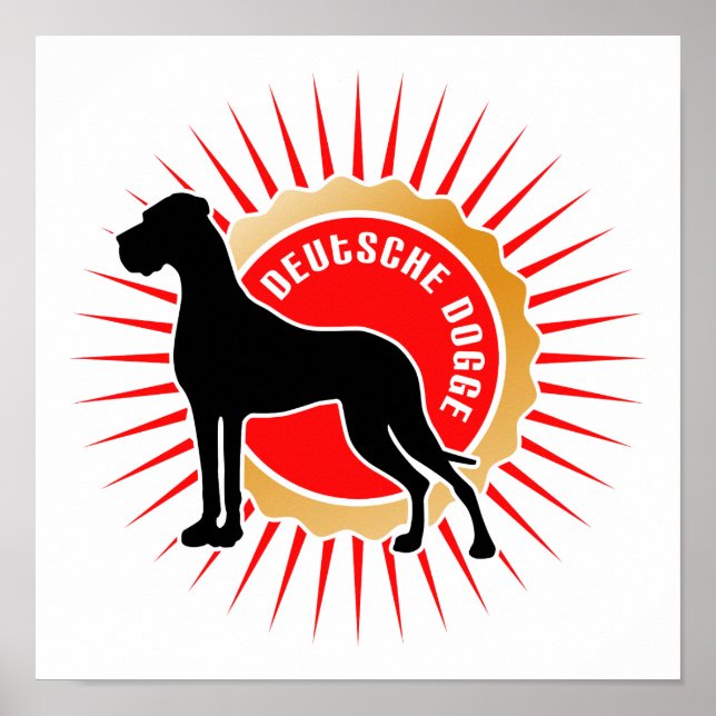 Póster Gran danés (Frente)