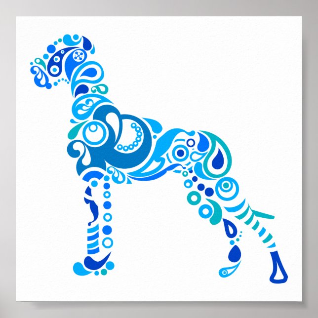 Póster Gran danés (Frente)